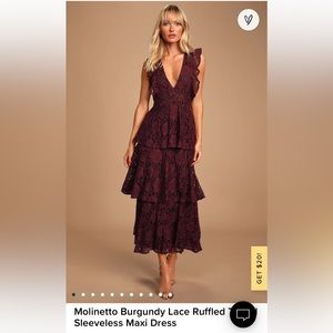 Lulus Molinetto Laced Tiered Dress
